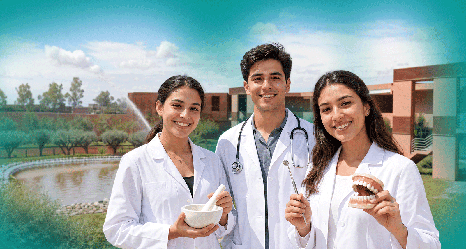 Étudiants en sciences de la santé sur le campus UPM